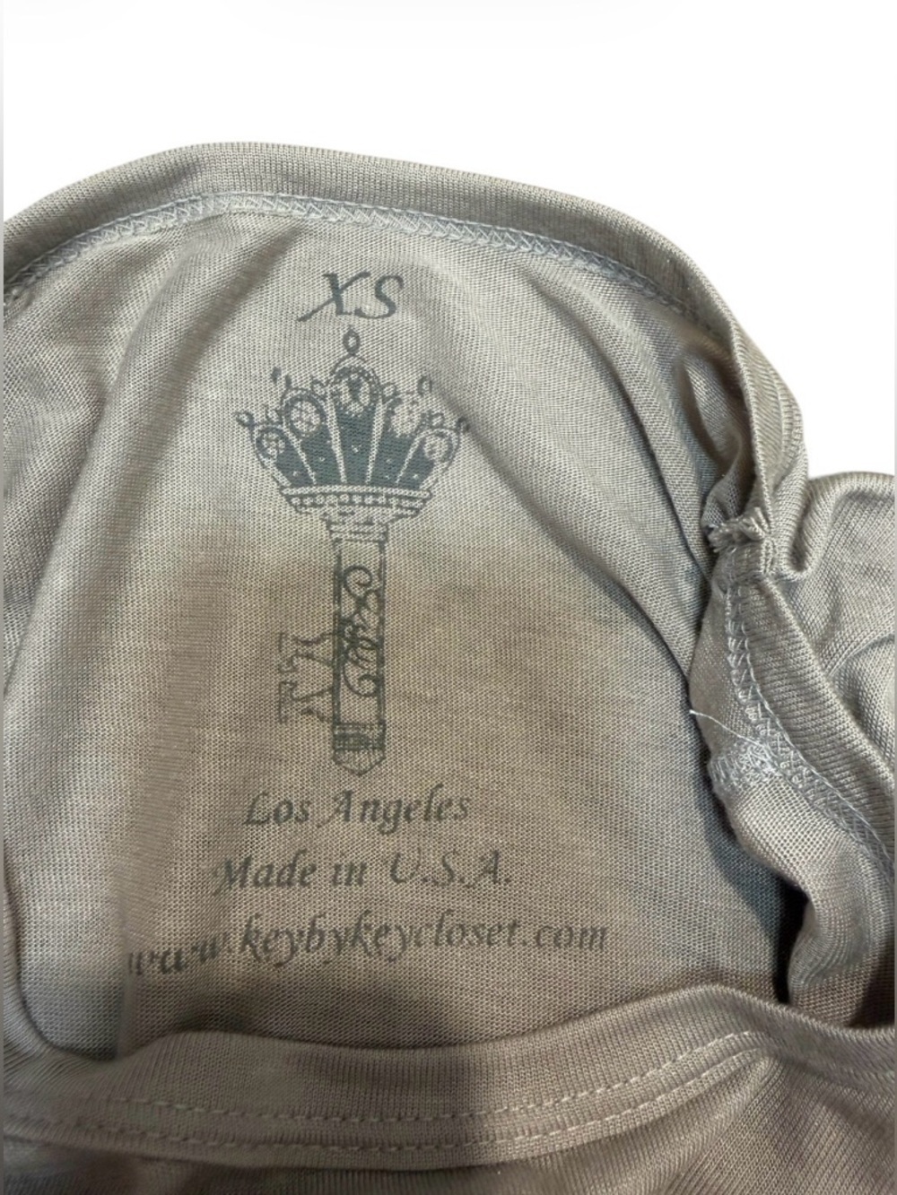 Vintage Y2K Key by Key Closet Mermaid Rhinestone Long Sleeve Top XS Gray NWT - Picture 5 of 7